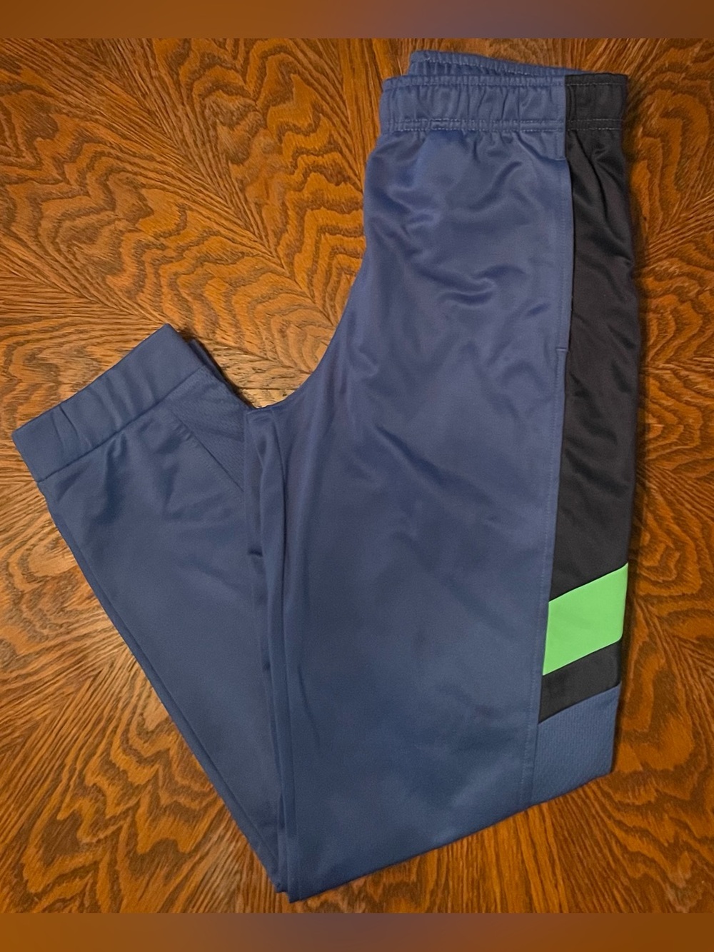 Athletic Works Blue Track Pants with Lime Accent Size XL 14/16 (Boys)